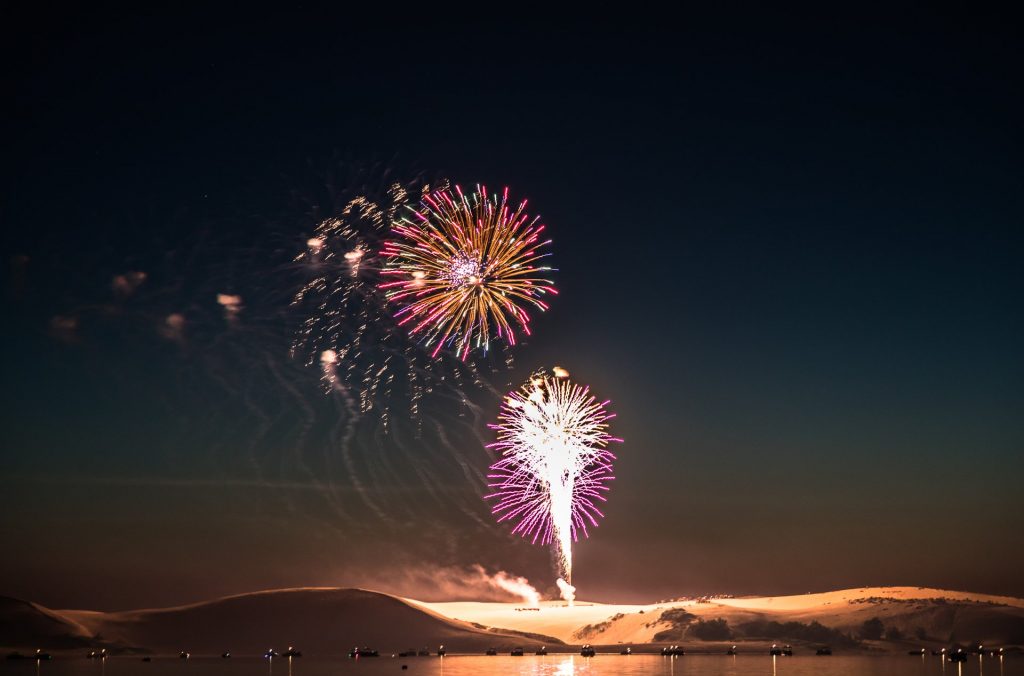 Thunder over the Dunes Fireworks Think Dunes Silver Lake Sand Dunes