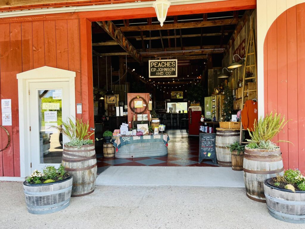 Fox Barn Winery display