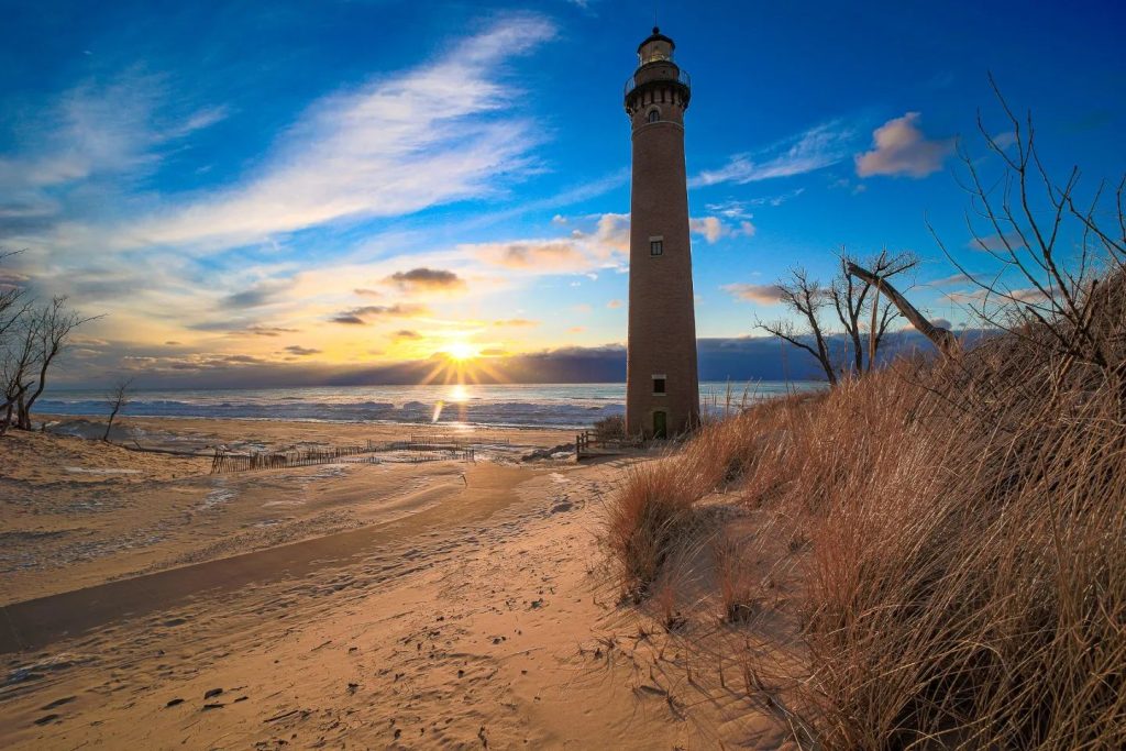 Lighthouse in summertime 