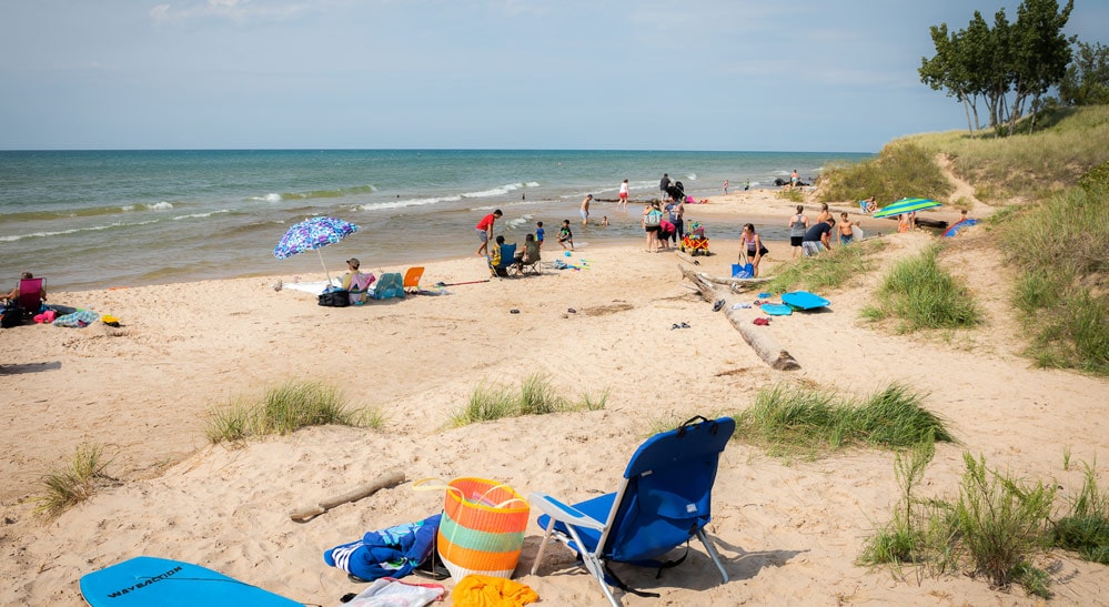 people on the beach