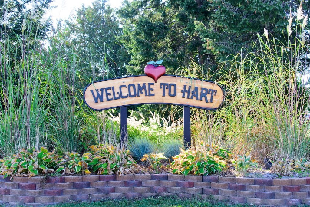 Hart Welcome sign