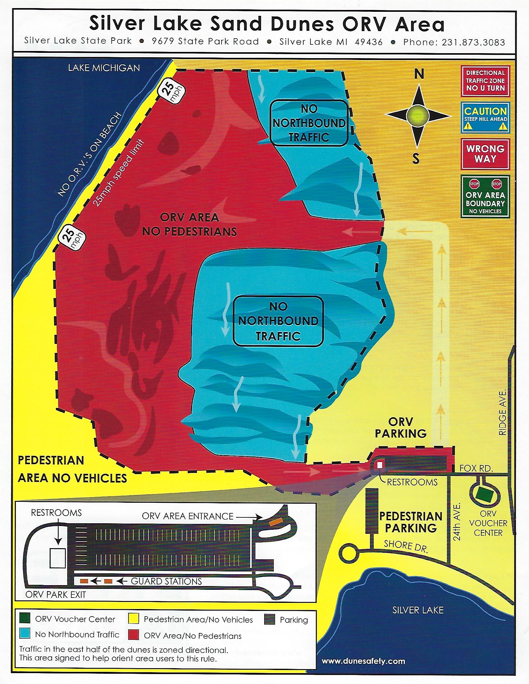 Silver Lake Dunes Map ORV & Access Information   Think Dunes   Silver Lake Sand Dunes