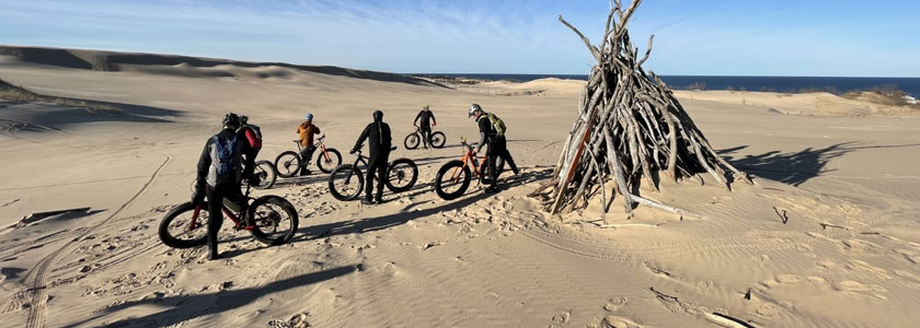 Biking on the dunes