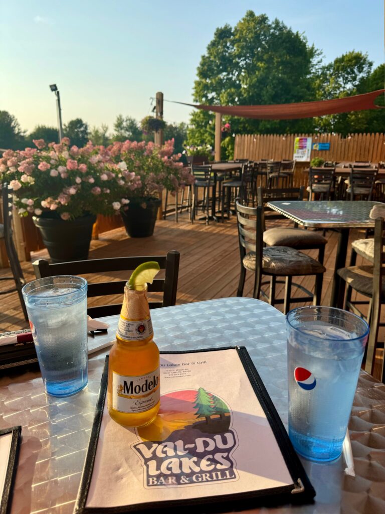 Patio at Val du Lakes campground