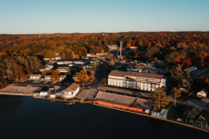Sunset over Silver Lake in fall