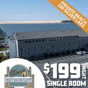 Dunes Waterfront Resort on the waterfront in downtown Silver Lake, Michigan