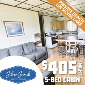 Lakeside cabin at Silver Sands Resort in Silver Lake, Michigan
